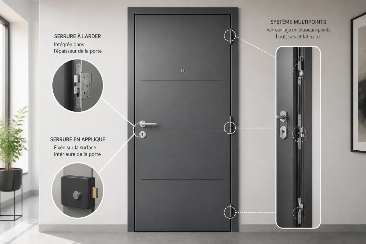 serrure pour porte acier