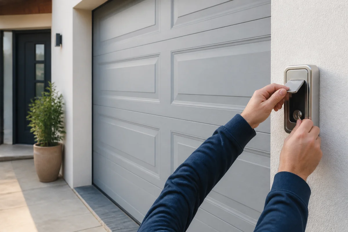 déverrouillage porte de garage motorisée
